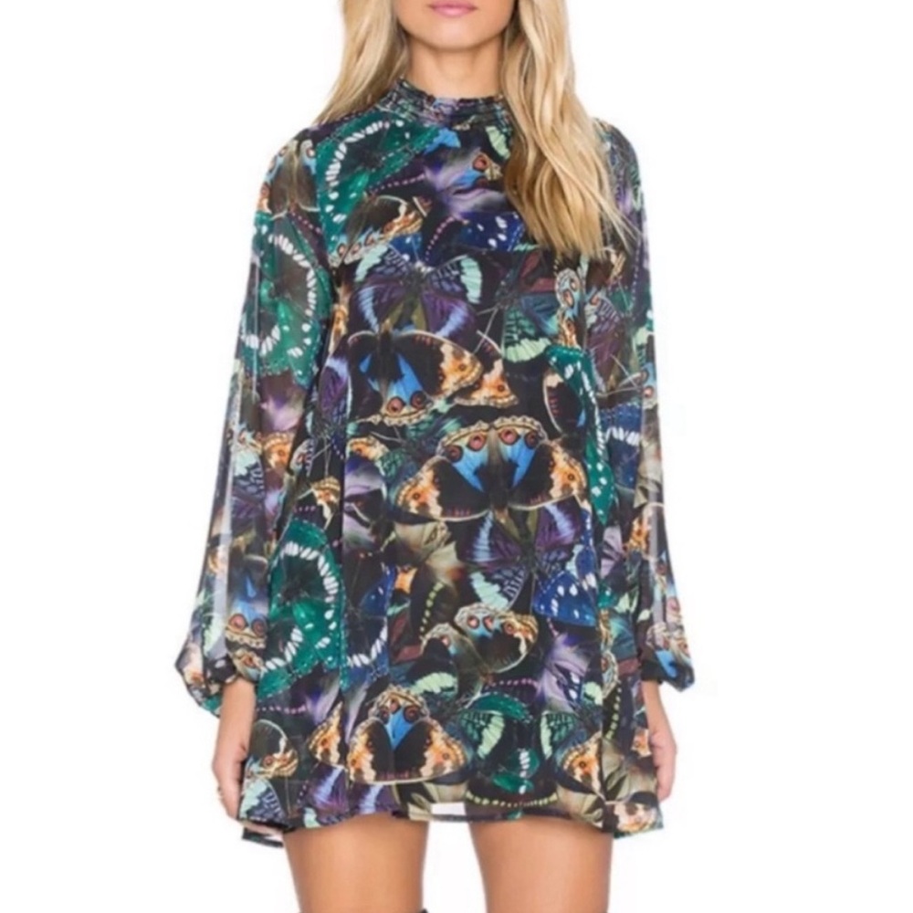 Show Me Your Mumu Multicolor Butterfly Print Dress